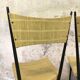 Three vintage chairs in the style of Colette Gueden.