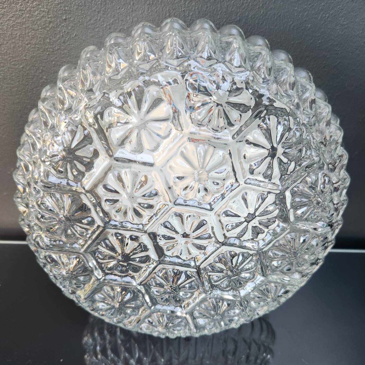 Plafonnier en verre vintage