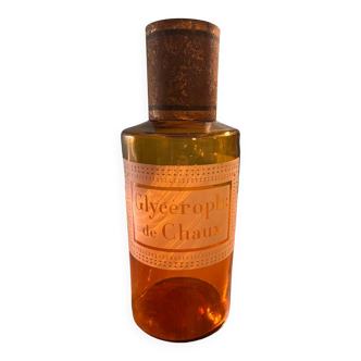 Old glass medicine jar