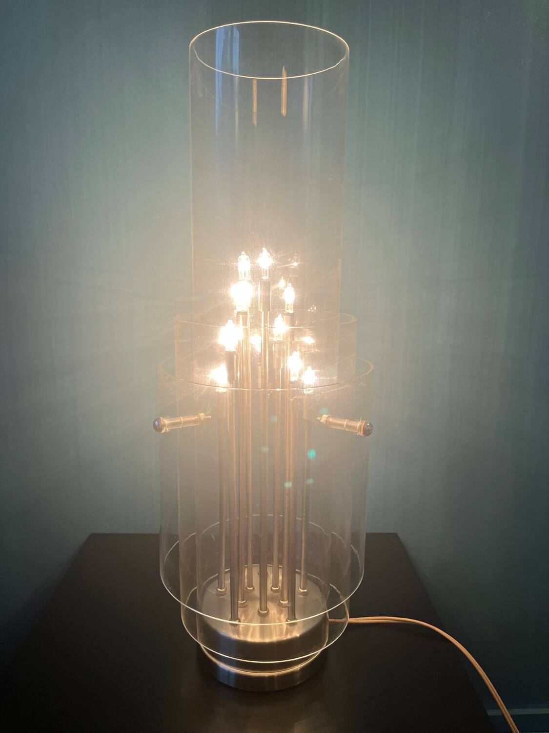 IKEA Stöllet Lucite Table Lamp Modern Design 20"