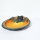 Danish Hand-crafted Art Nouveau Grape Decorated Platter by P. Ipsens Enke