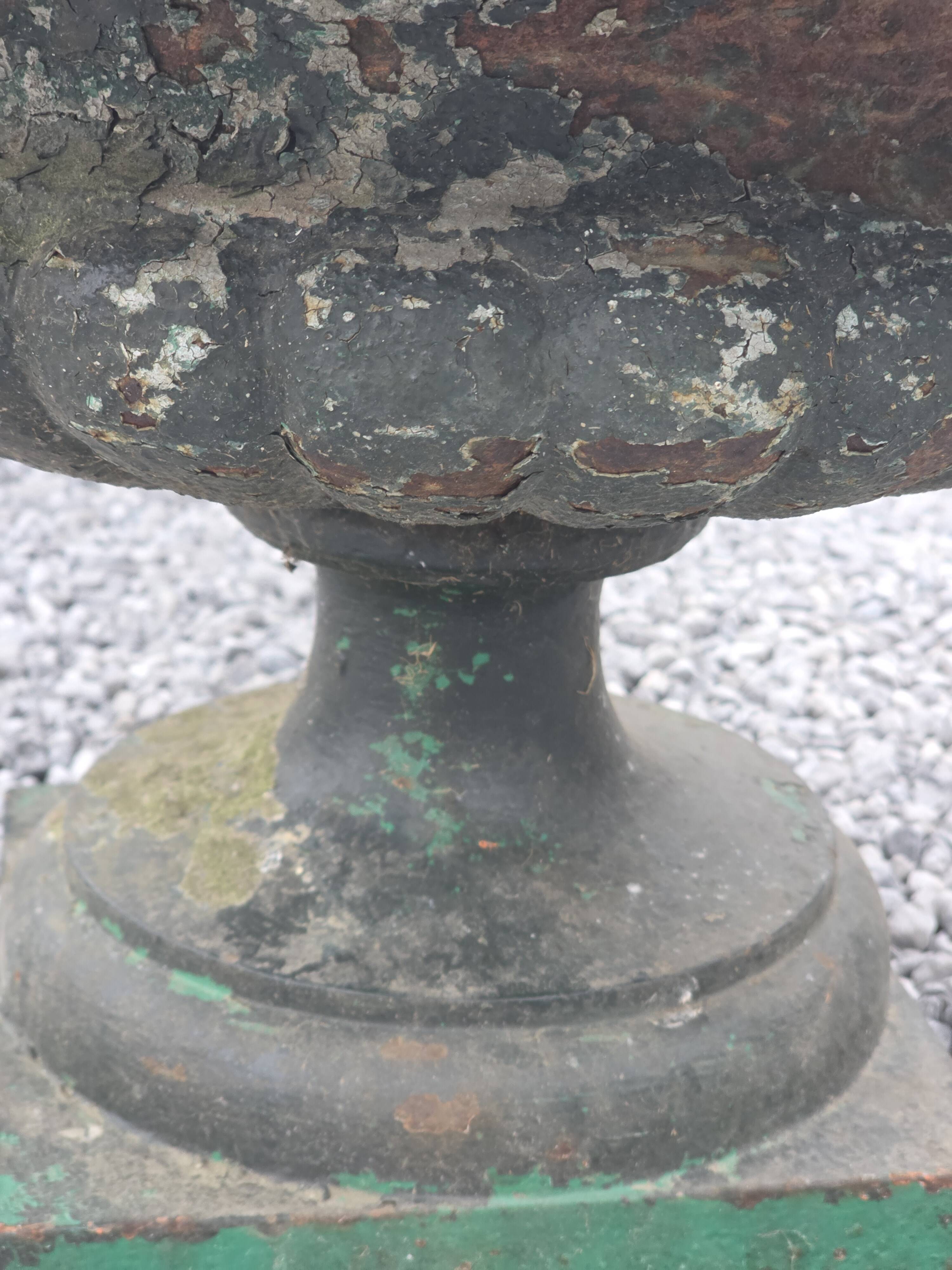 Pair of Medici vases in cast iron from the 19th century, 55cm wide.