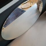 Antique oval mirror with chiseled edges