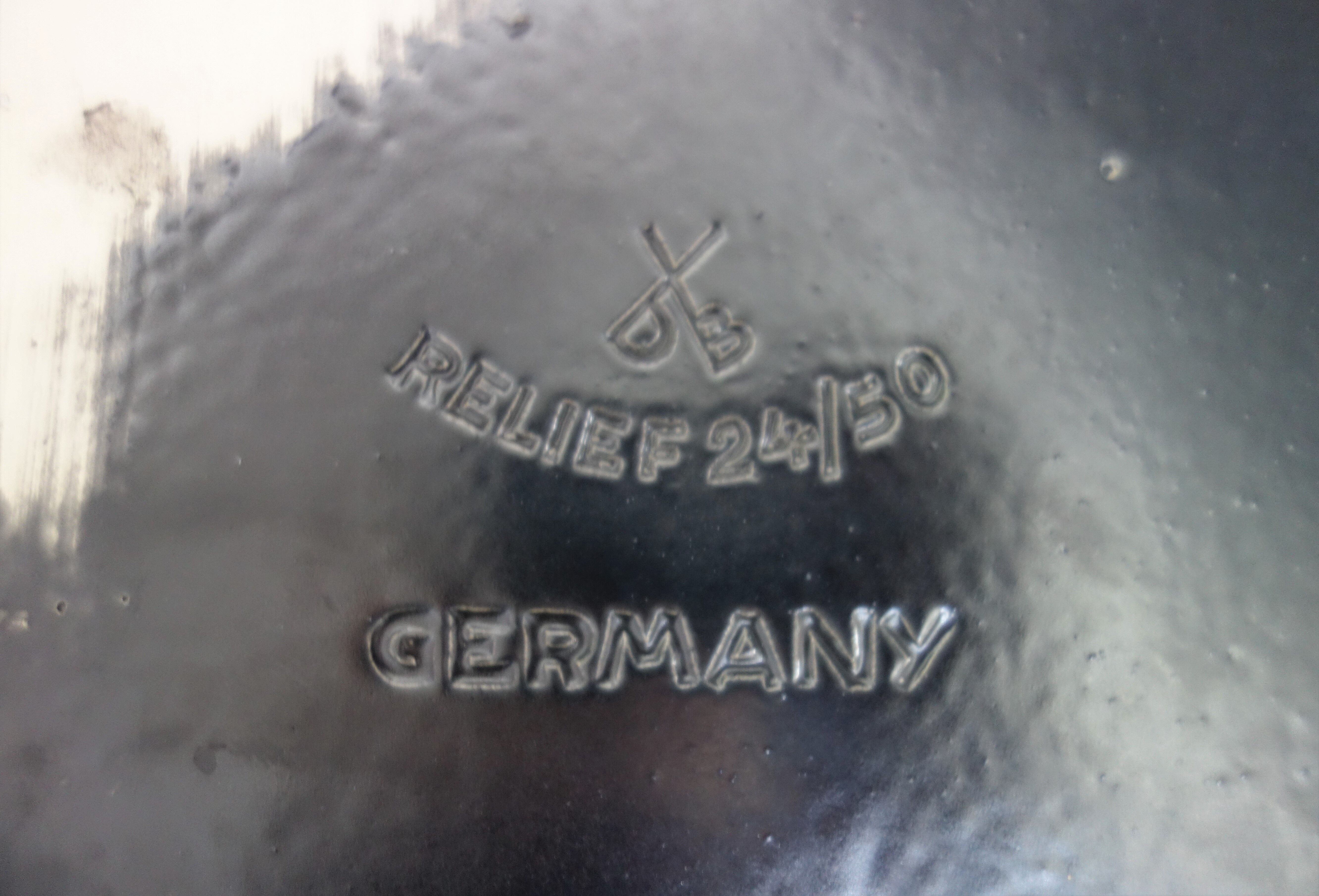 Green and white floor vase by Dumler & Breiden 1970s