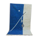 Handmade blue and white rug (soft) 200x150