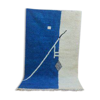 Tapis blue et blanc fait main (soft) 200x150