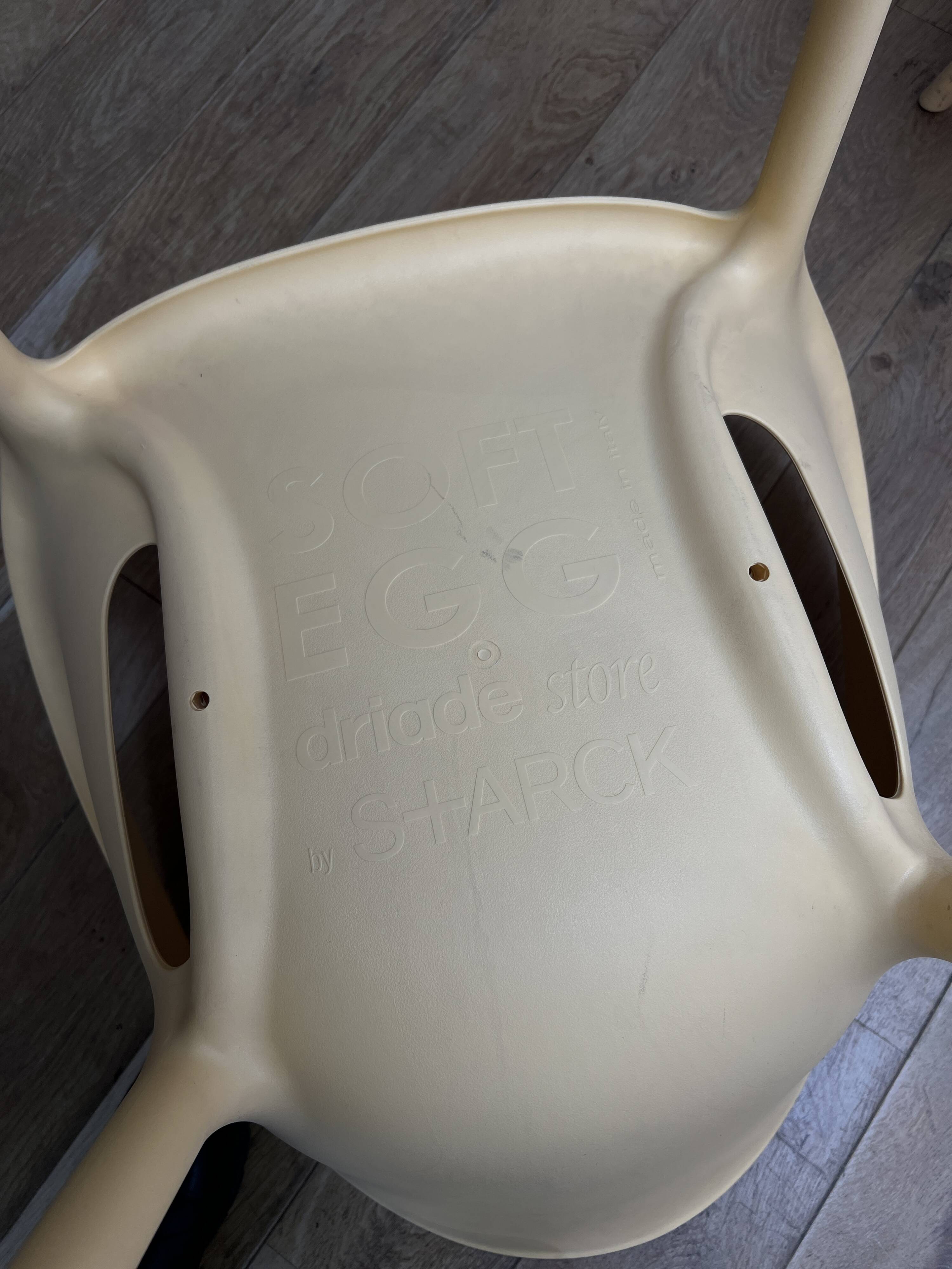 Series of 4 Soft Egg armchairs by Starck for Driade, Italy