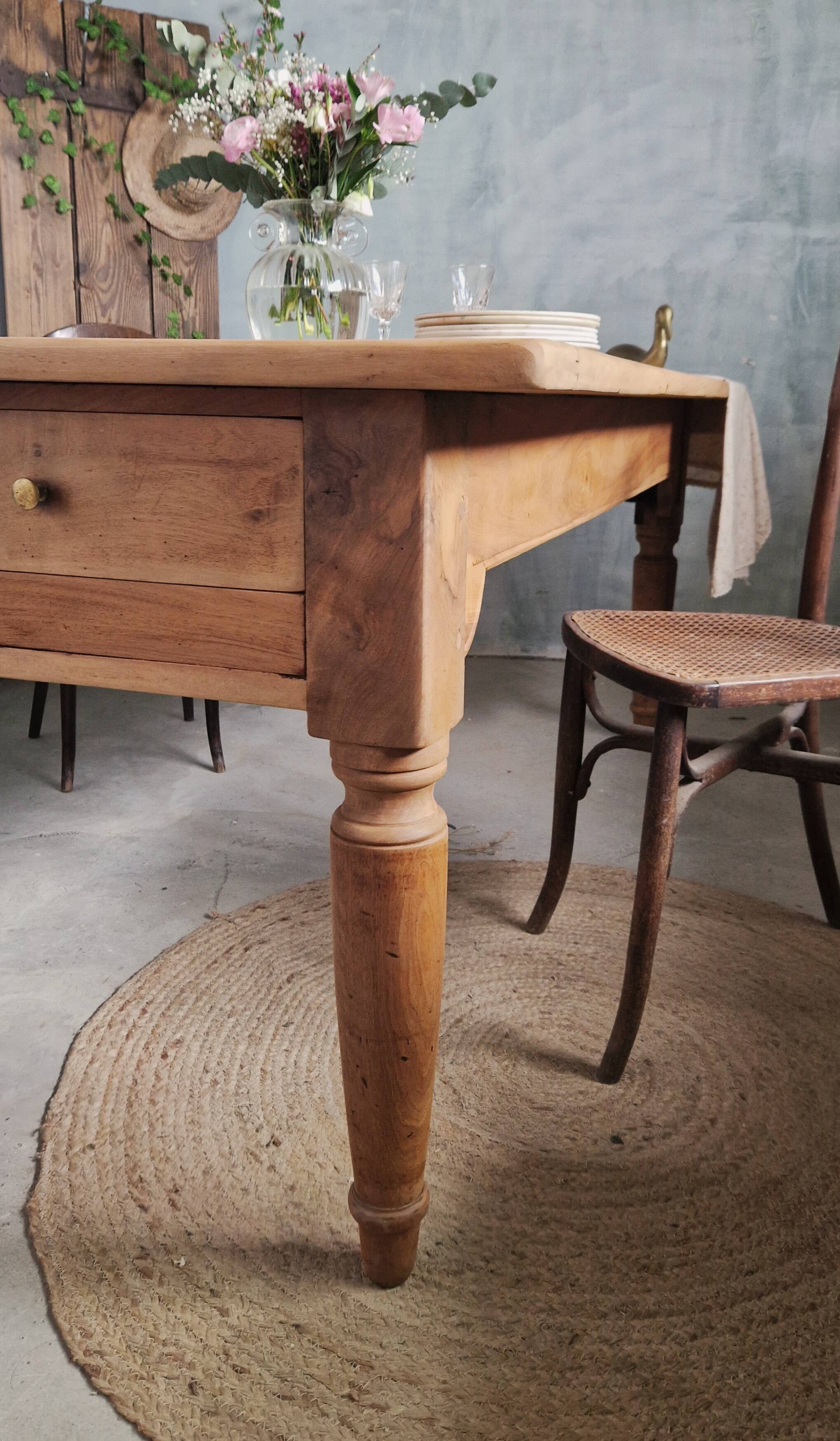 Old and beautiful solid walnut table.