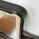 70s square mirror in plastic and skai