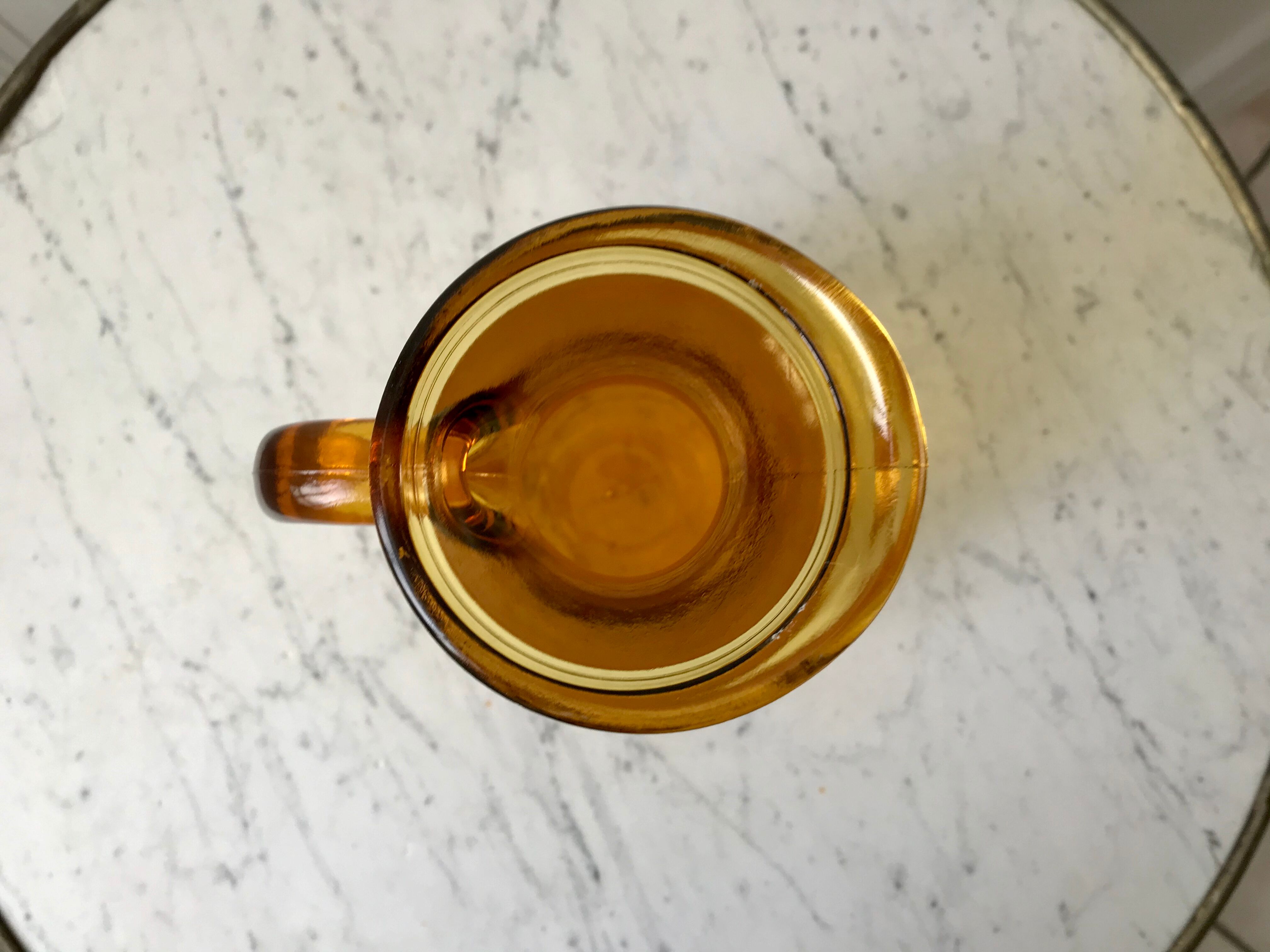 Amber glass decanter 70s