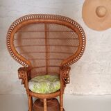 Fauteuil Emmanuelle rotin 1970