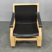 Pair of Leather Lounge Chairs by Åke Fribytter for Nelo Kroken 1960s
