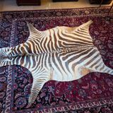 Real zebra skin rug