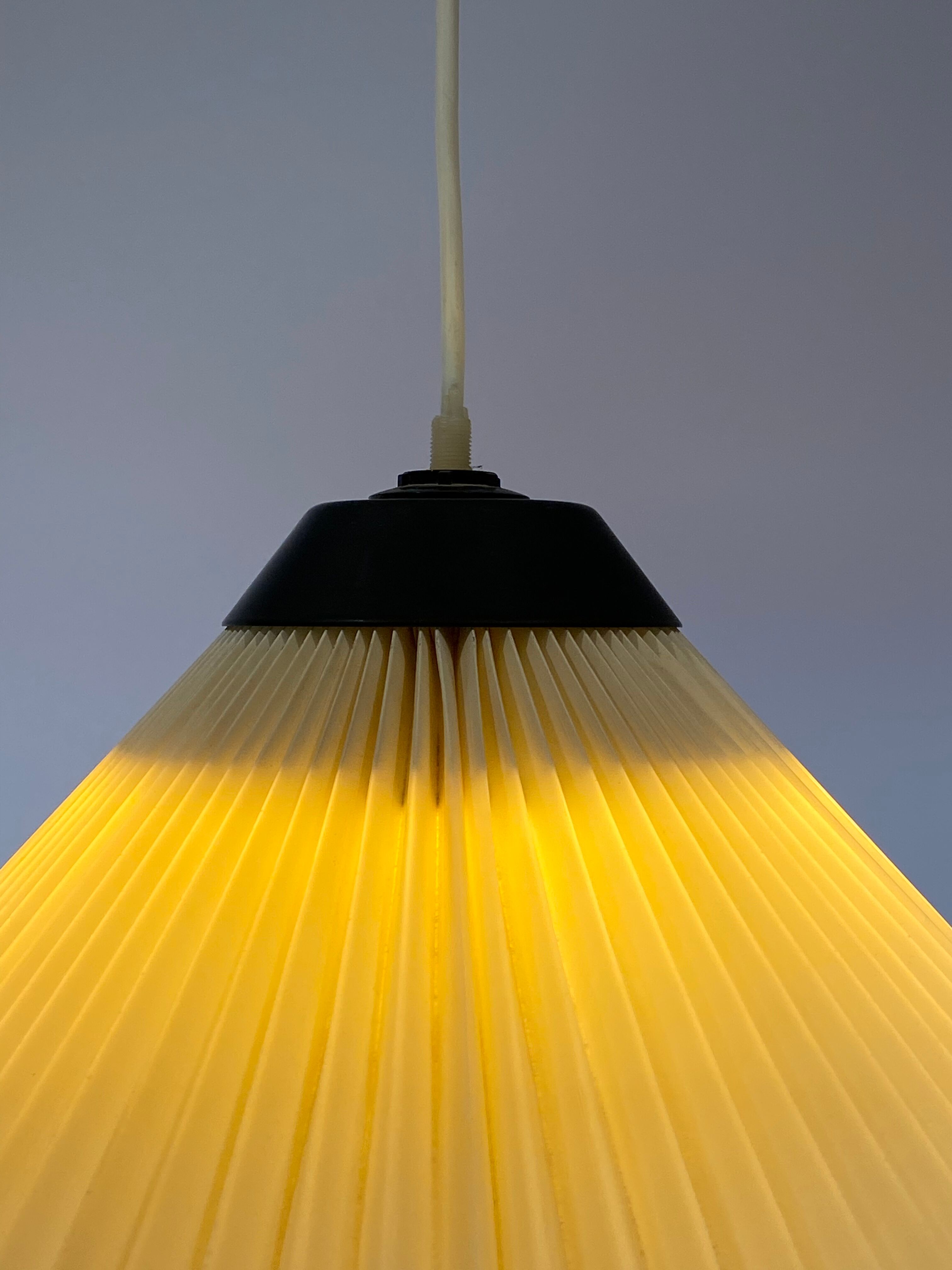 Ceiling lamp with paper shade of Danish design by Le Klint from the 1960s