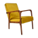 Velvet armchair model 04-b, 1970s, yellow fabric