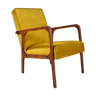 Velvet armchair model 04-b, 1970s, yellow fabric