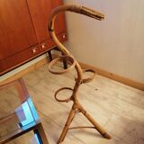 Plant holder bamboo rattan snake vintage