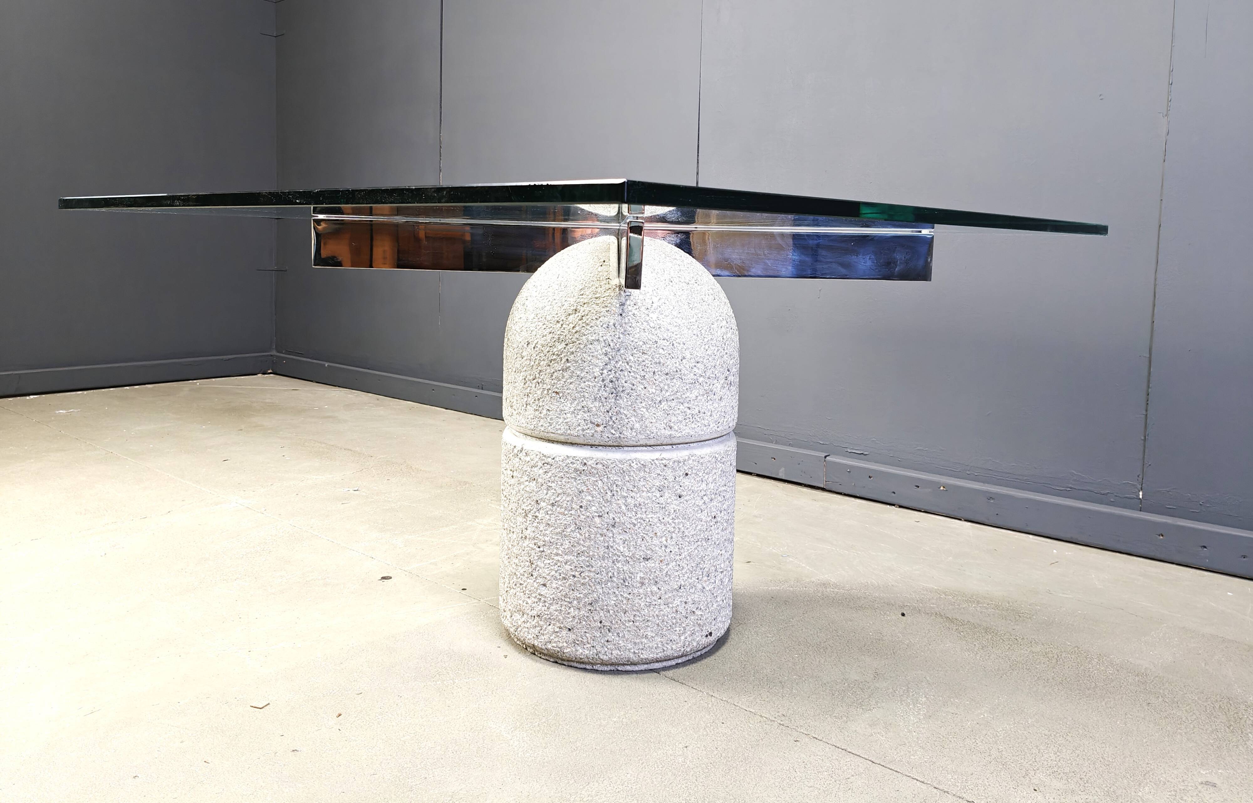 Giovanni Offredi "Paracarro" Dining Table for Saporiti, 1970s