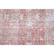 1960s Vintage Persian Handmade Wool Cotton Light Red Area Rug 280x360