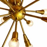 Lustre Sputnik 16 arms in brass – Vintage design from the 1960s
