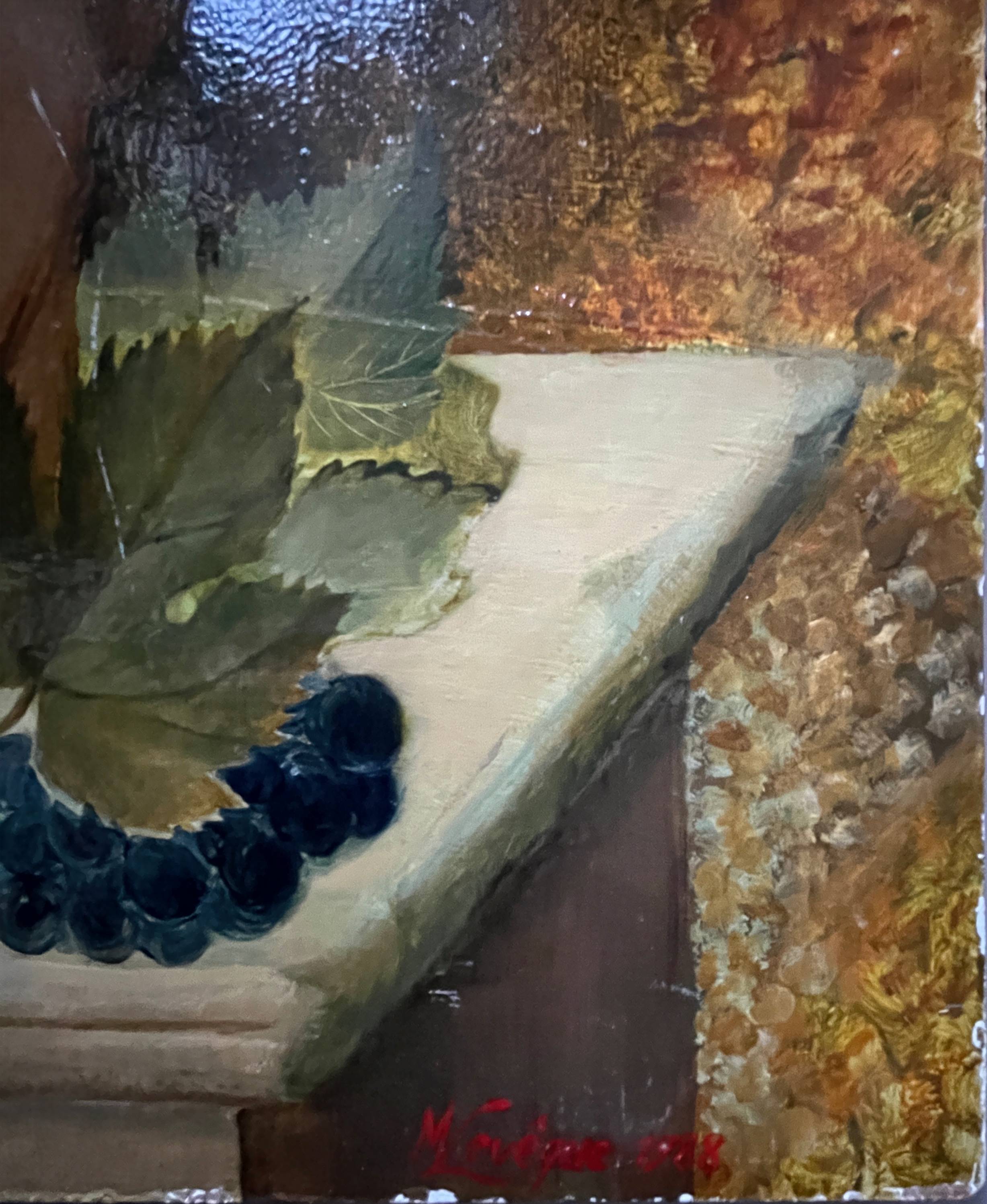 HSP Painting Allegorical Still Life Sculpture Pedestal Marine