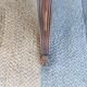 English desk and lyre chair, leather, extensions.