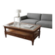 Wood and glass coffee table