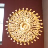 Old Swedish silvered bronze chandelier circa 1920
