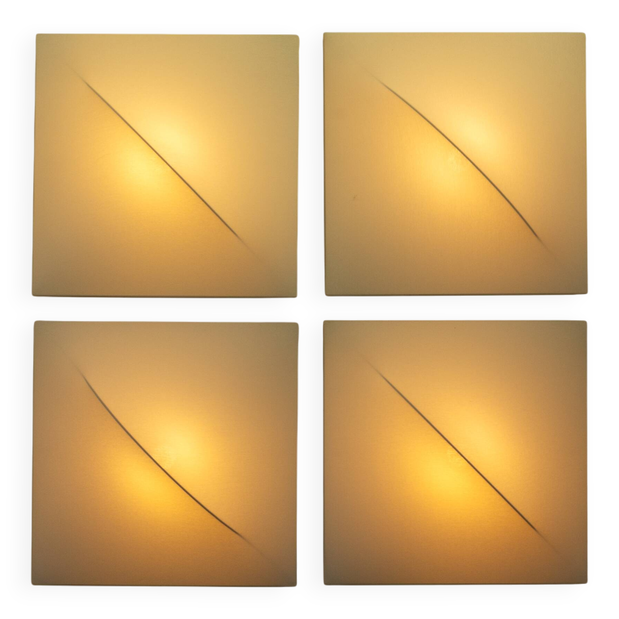 Set of six Kazuhide Takahama Saori wall lights from around 1970.