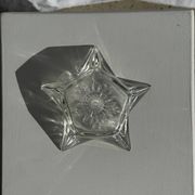 Bougeoir étoile en verre vintage D13