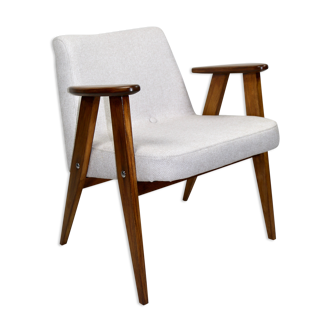 Fauteuil vintage Chierowski 366 beige années 1970