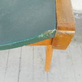 Pair of light wood armchairs