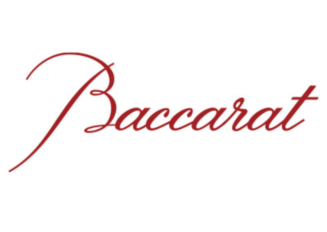 6 bordeaux wine glasses in Baccarat crystal signed Polignac model