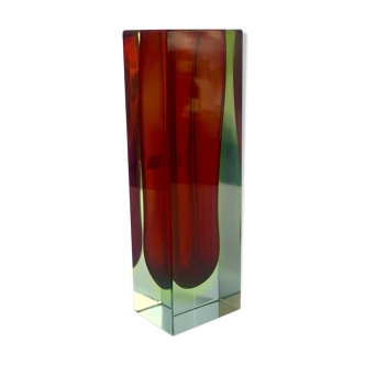 Vase de F. Poli pour Murano, Italie, années 1970