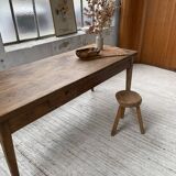 Farmhouse table in oak and walnut 2m