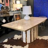 Dining table in travertine 1970