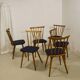 Set of 6 vintage Scandinavian chairs with bars from the 60s. Ref SINNO