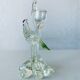 Glass bird candle holder
