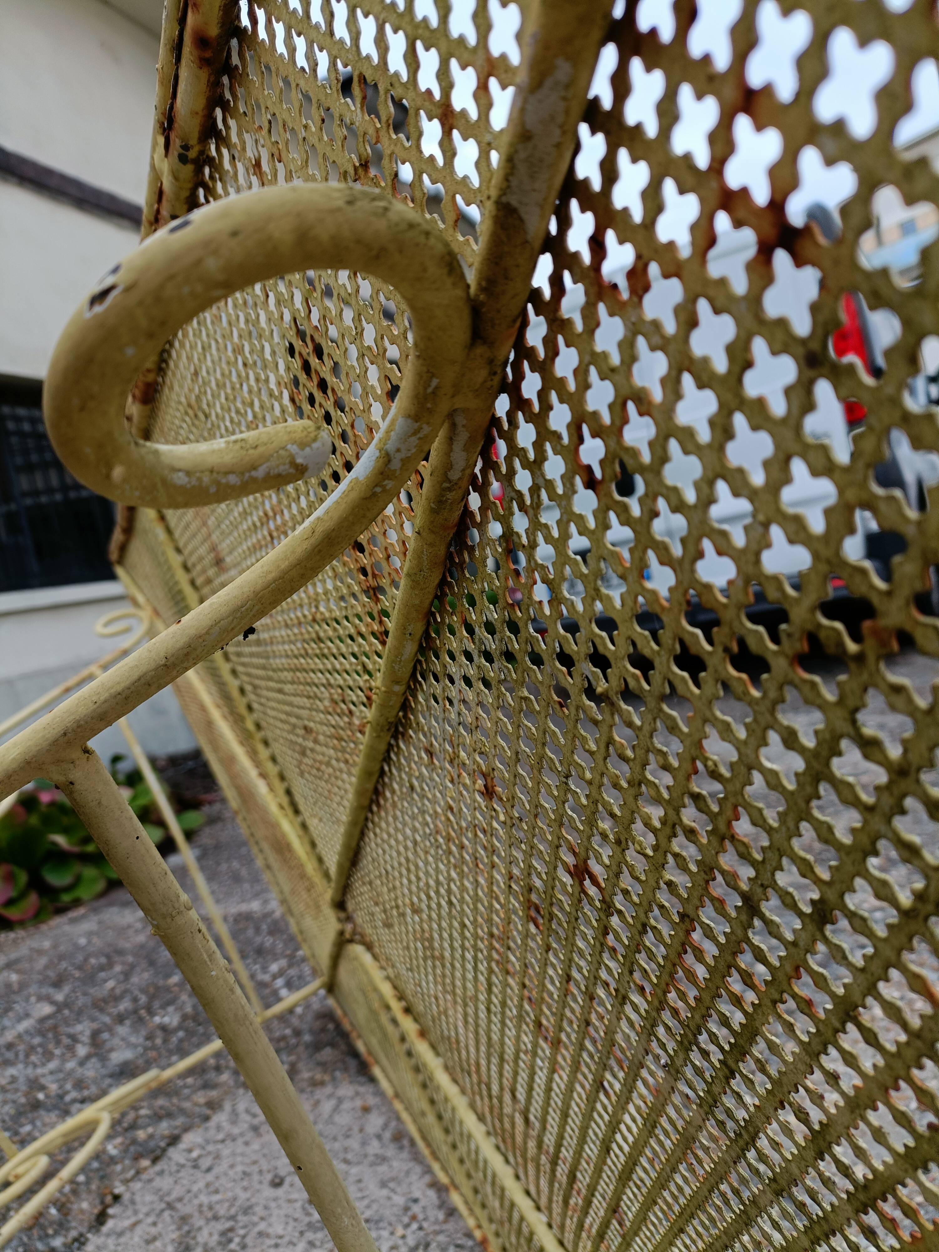Wrought iron garden table full old garden furniture