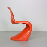 Orange Original Panton S Chairs by Verner Panton for Herman Miller, 1968