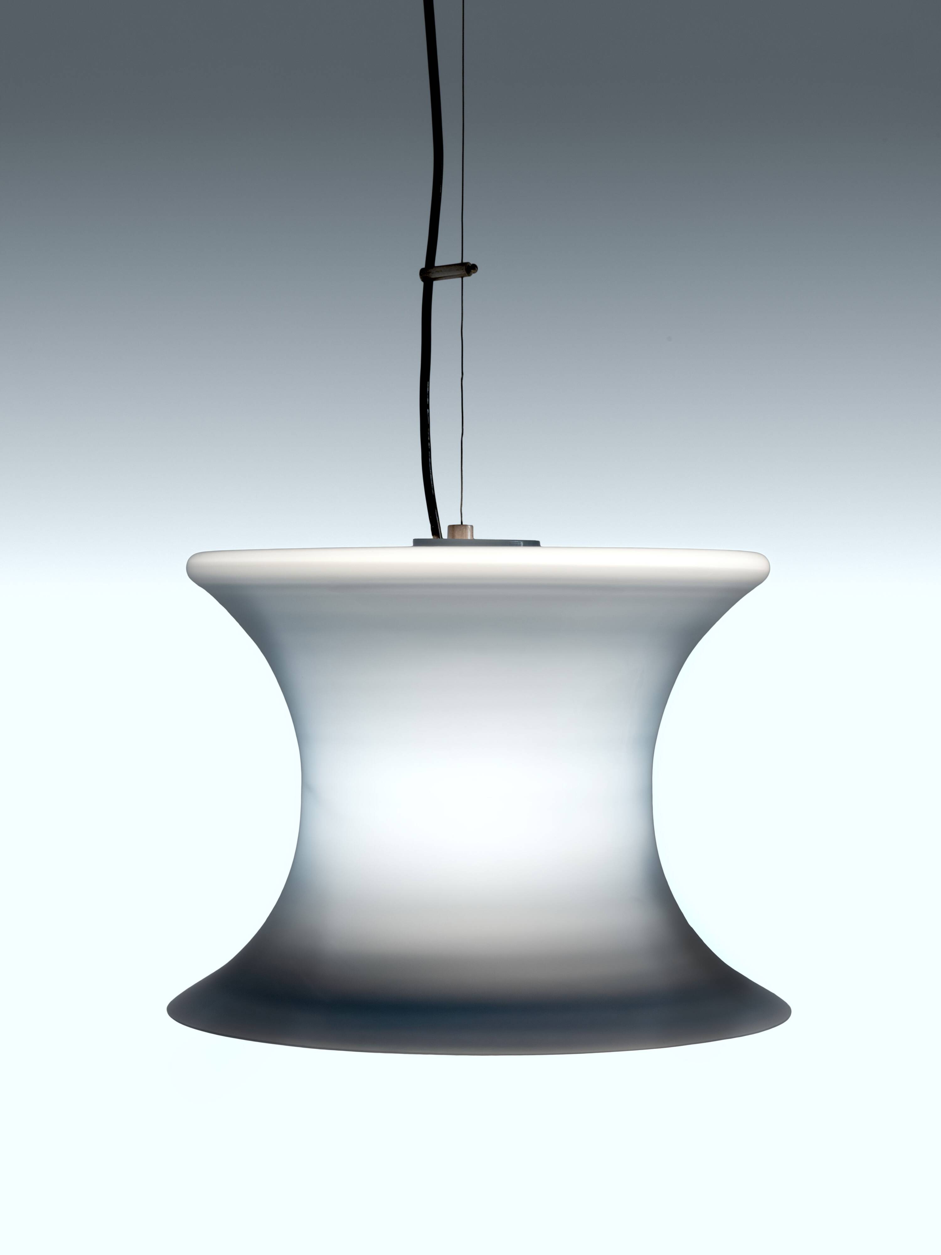Opaline pendant lamp - Murano glass - Luciano Vistosi