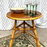 Petite table en rotin