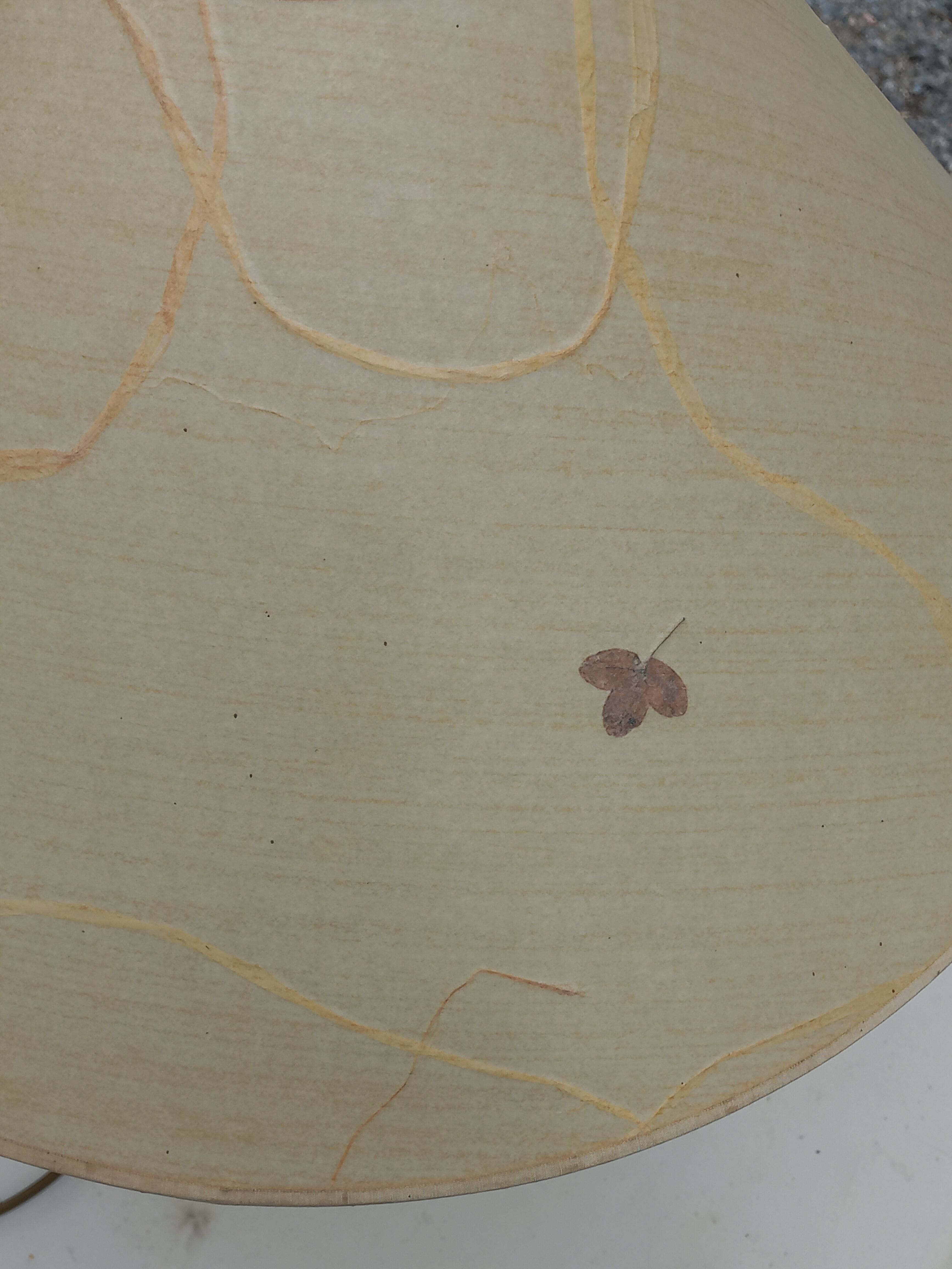 Ceramic lamp by Vallauris Fonck and Matéo lampshade of origin