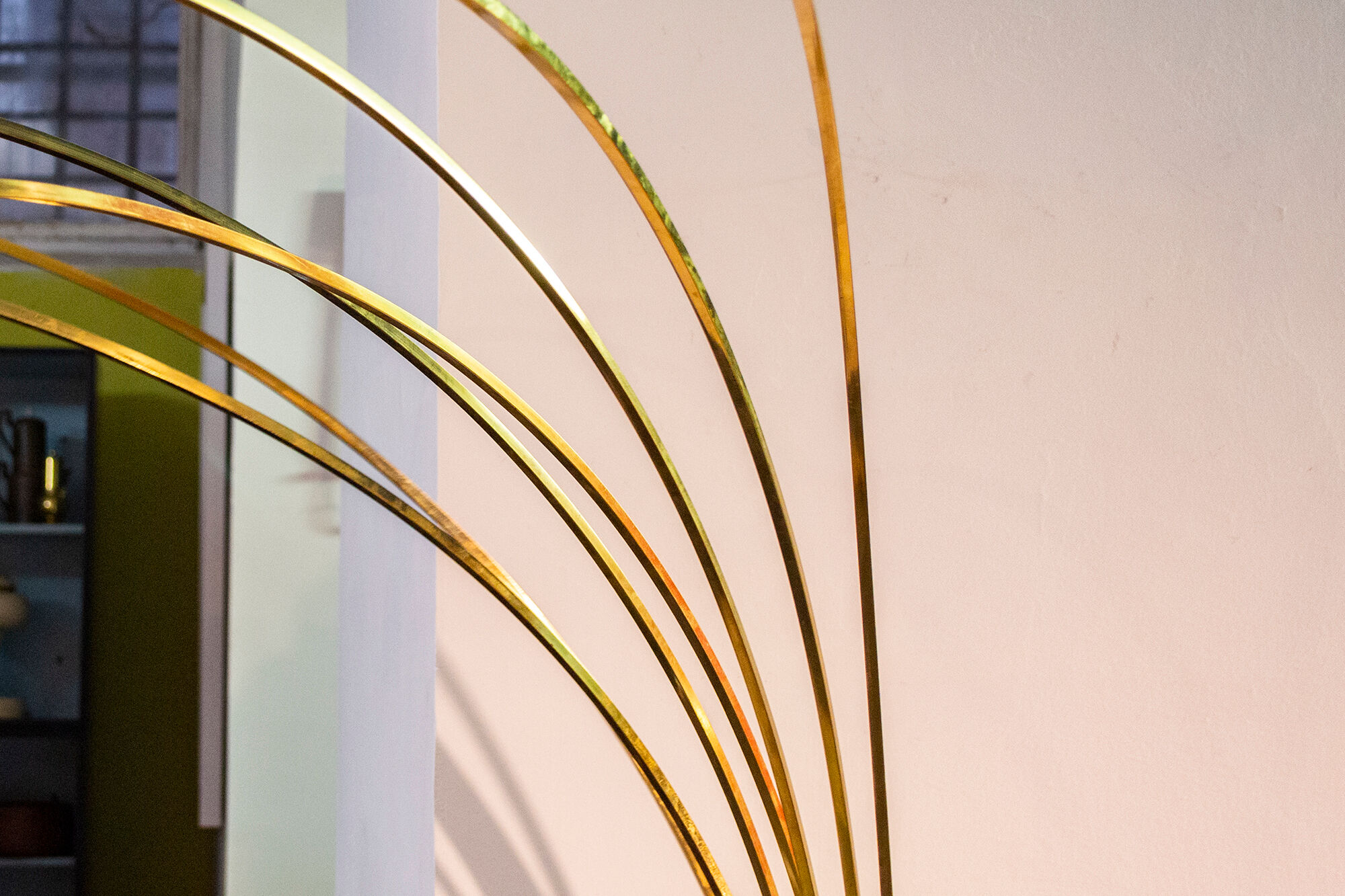 Brass floor lamp with seven lights Italy 70s