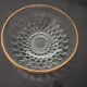 8 glass bowls with gold rim