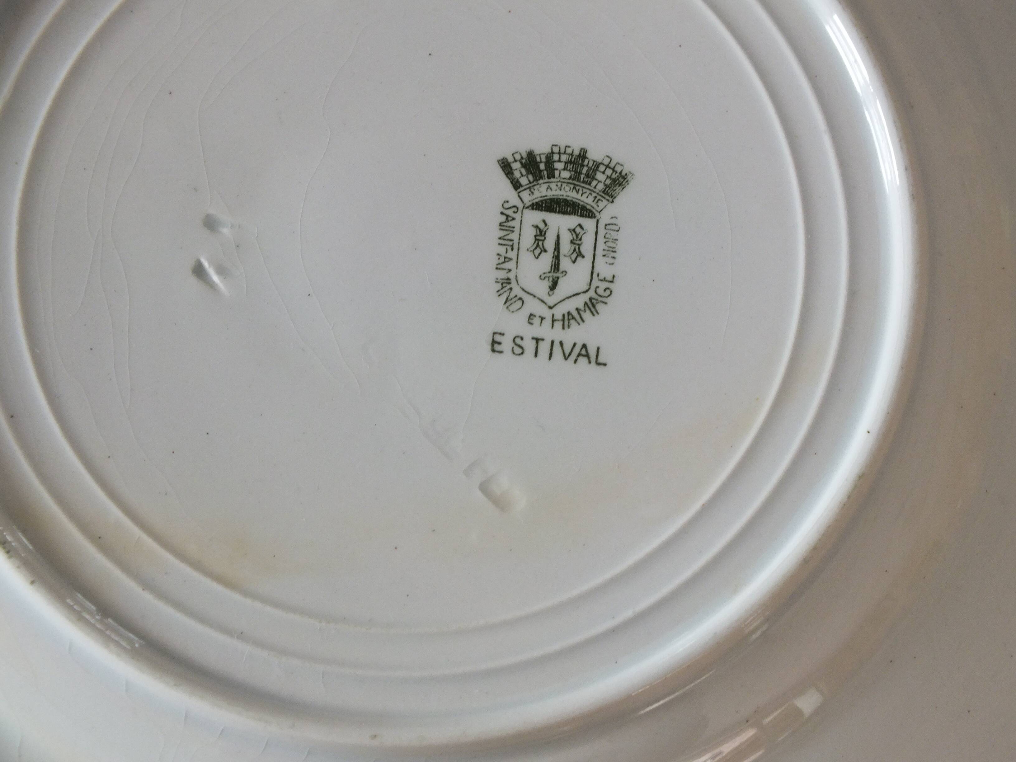 4 flat plates Terre de Fer Saint Amand and Hamage summer model