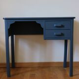 Small desk or vintage dressing table, blue
