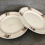 Plate on footstool Terre de Fer Salins Charbonnier