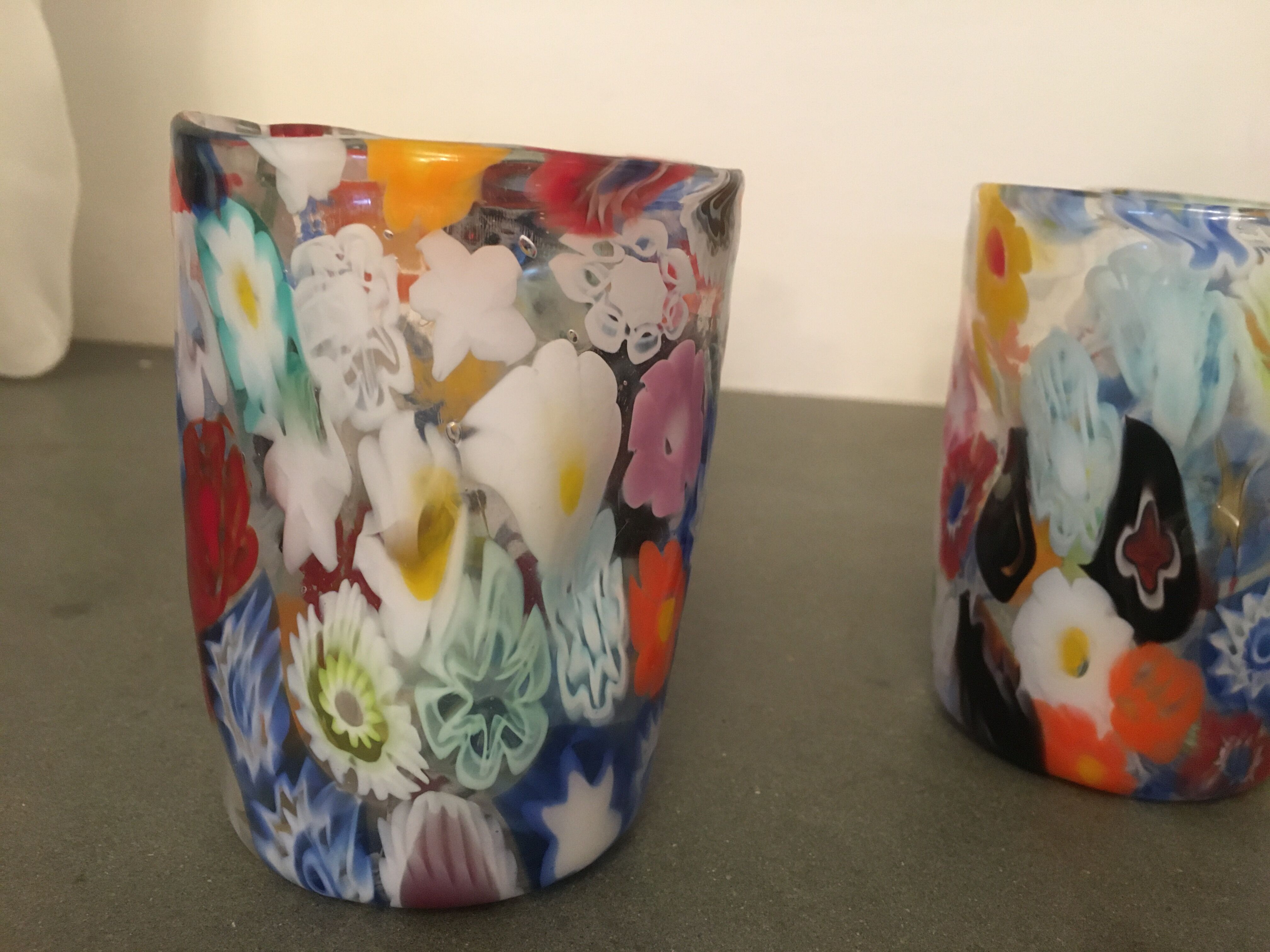 Set of 4 "Goto" water glasses from Murrisa in Murano glass, Italy