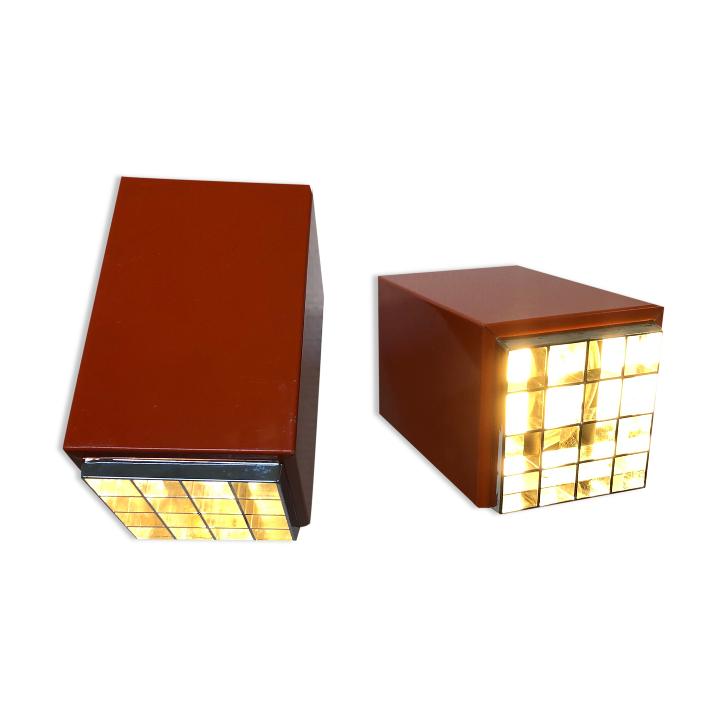 Wall lamps Kuben H-A Jakobsson Sweden Vintage